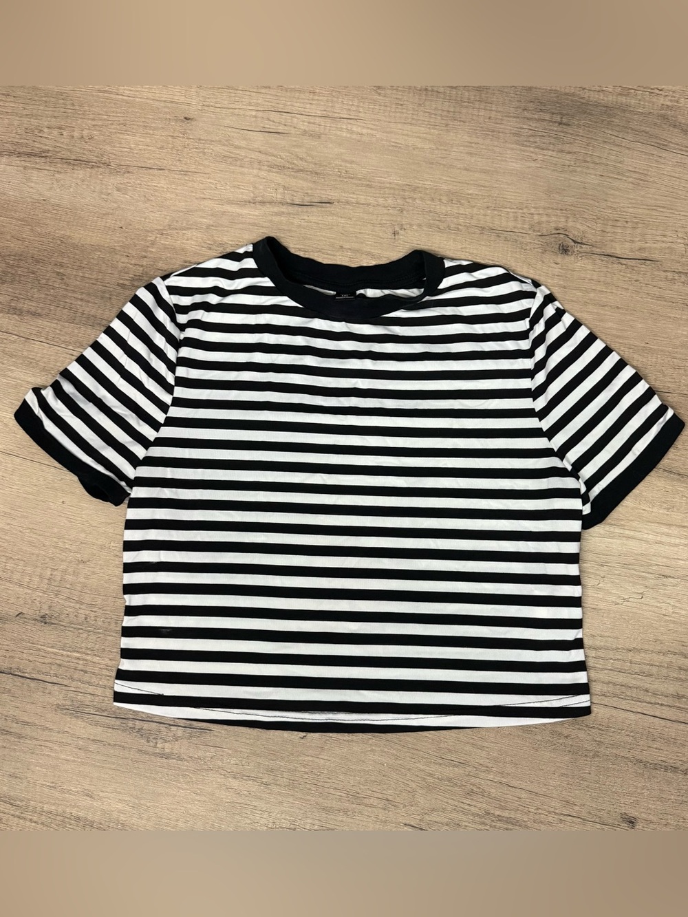 SHEIN Black & White Striped Tee